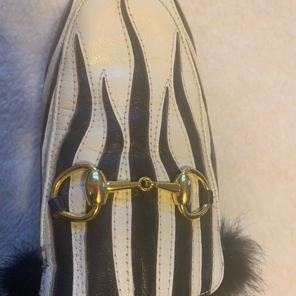 COPY - New Gucci Princeton Leather & Lamb Fur Slides - size 40 - Picture 12 of 15